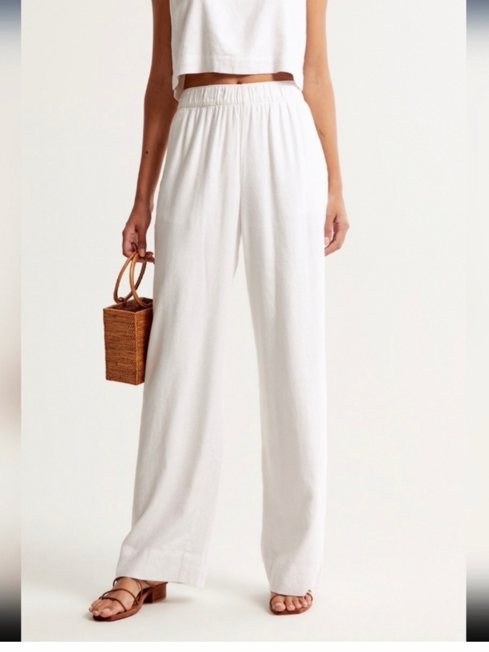 White linen pants XS